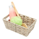 Load image into Gallery viewer, Home Basics Small Faux Rattan Basket with Cut-out Handles, Taupe $6.5 EACH, CASE PACK OF 6