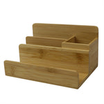 Load image into Gallery viewer, Home Basics 4 Compartment Bamboo Desktop Organizer, Natural $6.00 EACH, CASE PACK OF 6
