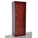 Load image into Gallery viewer, Home Basics 4  Cube Cabinet, Mahogany $60.00 EACH, CASE PACK OF 1
