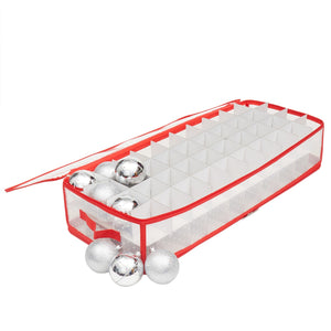 Home Basics Polka Dot Opaque Zippered Christmas Ornament Storage Box $12.00 EACH, CASE PACK OF 12