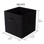 Load image into Gallery viewer, Home Basics Collapsible and Foldable Non-Woven Storage Cube, Black $3.00 EACH, CASE PACK OF 12
