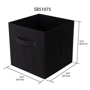 Home Basics Collapsible and Foldable Non-Woven Storage Cube, Black $3.00 EACH, CASE PACK OF 12