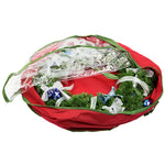Load image into Gallery viewer, Home Basics Textured PVC 30&quot; Christmas Wreath Bag, Red/Green $5.00 EACH, CASE PACK OF 12
