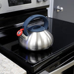 Load image into Gallery viewer, Home Basics Luna 2.7 Lt Zinc Tea Kettle with Soft Grip Handle $15 EACH, CASE PACK OF 6
