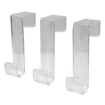 Load image into Gallery viewer, Home Basics Plastic Door Hooks, (Pack of 3), Clear $2 EACH, CASE PACK OF 24
