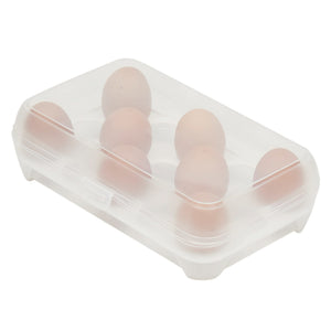 Home Basics 15 Compartment Plastic Egg Holder, Clear $2.00 EACH, CASE PACK OF 12