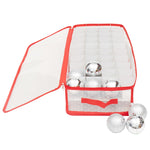 Load image into Gallery viewer, Home Basics Polka Dot Opaque Zippered Christmas Ornament Storage Box $12.00 EACH, CASE PACK OF 12
