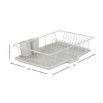 Load image into Gallery viewer, Home Basics 3 Piece Dish Drainer, Silver $10.00 EACH, CASE PACK OF 6
