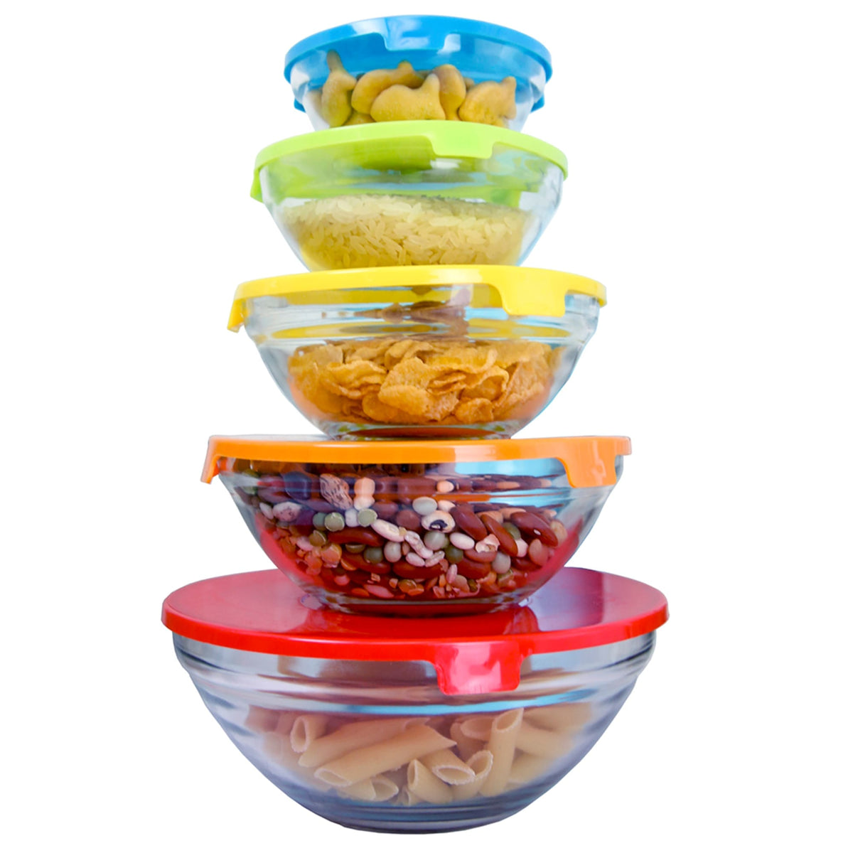  ToolUSA Elegant 5-Piece Glass Bowl Set