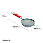 Load image into Gallery viewer, Home Basics Large Finely Netted Mesh Strainer with Non-Slip Rubber Grip Handle - Assorted Colors