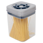 Load image into Gallery viewer, Michael Graves Design Twist ‘N Lock Square 1.7 Liter Clear Plastic Canister, Indigo $7 EACH, CASE PACK OF 6