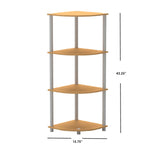 Load image into Gallery viewer, Home Basics 4 Tier Corner Shelf, Beech $30 EACH, CASE PACK OF 1
