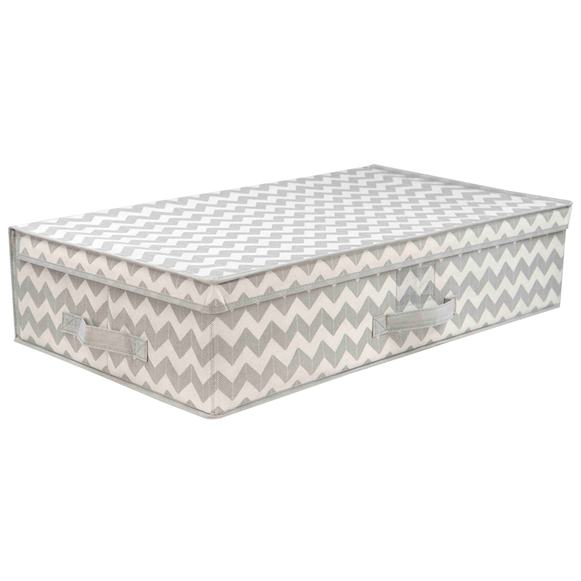 Home Basics Gray Chevron Under the Bed Storage Box with Label Window $8.00 EACH, CASE PACK OF 12