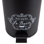Load image into Gallery viewer, Home Basics 3 LT Paris Le Bain Step On  Steel Waste Bin with Carrying Handle, Black $8.00 EACH, CASE PACK OF 6
