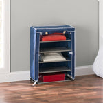 Load image into Gallery viewer, Home Basics 5 Tier Non Woven Shoe Closet, Navy $15.00 EACH, CASE PACK OF 5