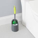 Load image into Gallery viewer, Home Basics Brilliant Toilet Brush Holder, Grey/Lime $3.50 EACH, CASE PACK OF 12