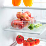 Load image into Gallery viewer, Home Basics Multi-Purpose Plastic Fridge Bin, Clear $4.00 EACH, CASE PACK OF 12
