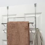 Load image into Gallery viewer, Home Basics Over the Door Hook with Towel Bar, Chrome $10.00 EACH, CASE PACK OF 8