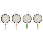 Load image into Gallery viewer, Home Basics Large Finely Netted Mesh Strainer with Non-Slip Rubber Grip Handle - Assorted Colors