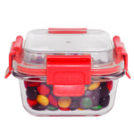 Load image into Gallery viewer, Home Basics 21oz. Rectangular Glass Food Storage Container With Plastic Lid, Red $5.00 EACH, CASE PACK OF 12