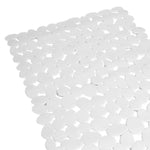Load image into Gallery viewer, Home Basics Anti-Slip Quick Drain Pebble Plastic Bath Mat with Back Suction Cups, White $6 EACH, CASE PACK OF 12
