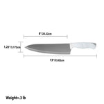 Load image into Gallery viewer, Home Basics Marble Collection 8&quot; Chef Knife, White $3.00 EACH, CASE PACK OF 24
