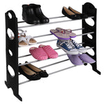Load image into Gallery viewer, Home Basics 20 Pair Metal and Plastic Shoe Rack, Black $12 EACH, CASE PACK OF 12