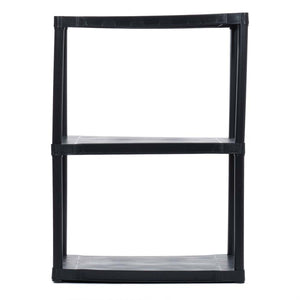 Home Basics 3 Tier Plastic Shelf, (37-inch), Black $25.00 EACH, CASE PACK OF 1