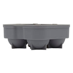 Load image into Gallery viewer, Home Basics 4 Sphere Silicone Ice Cube Mold with Lid, Grey $3.00 EACH, CASE PACK OF 24

