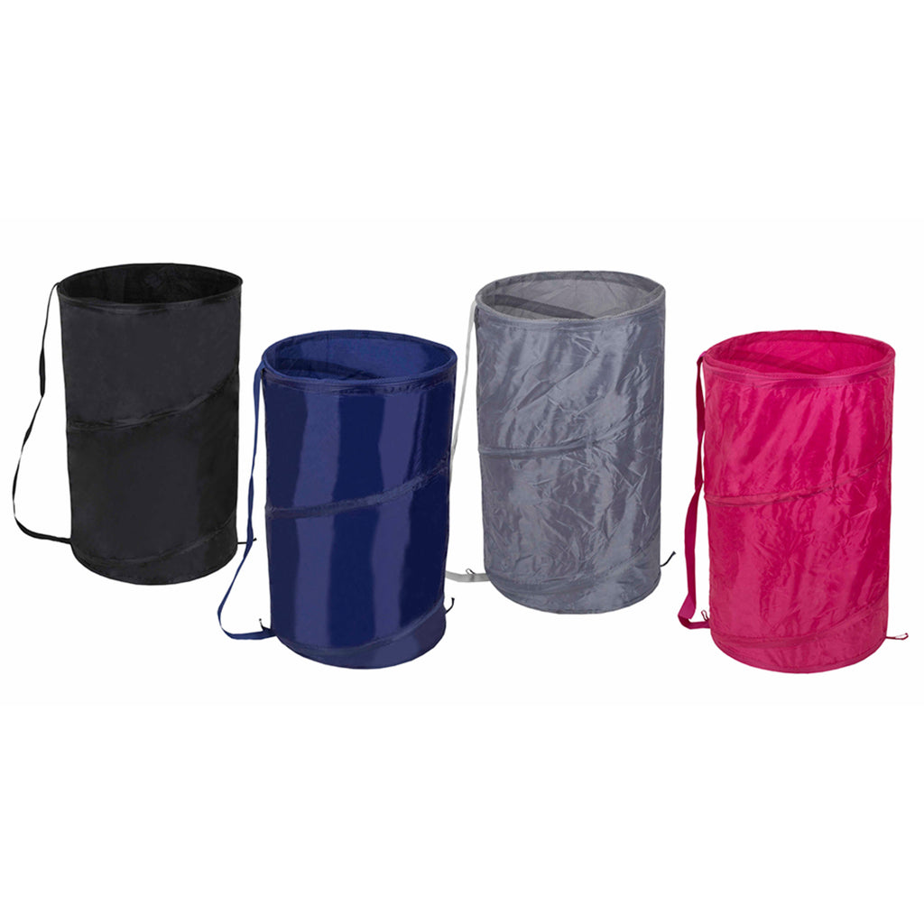 Home Basics Collapsible Nylon Hamper with Carrying Strap - Assorted Colors