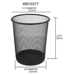 Load image into Gallery viewer, Home Basics Mesh Steel Waste Basket - Assorted Colors
