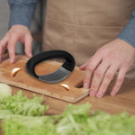 Load image into Gallery viewer, Home Basics Rust-Proof Stainless Steel Handheld Garlic Masher Rocker Press with Ergonomic Grip Arc Handle, Black $3.00 EACH, CASE PACK OF 12