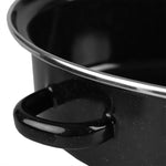 Load image into Gallery viewer, Home Basics Deep Oval Natural Non-Stick 12” Enameled Carbon Steel Roaster Pan with Lid, Black $20.00 EACH, CASE PACK OF 4
