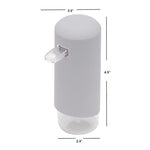 Load image into Gallery viewer, Home Basics 8 oz. Tall Narrow Countertop Foaming Soap Dispenser, Grey $4.00 EACH, CASE PACK OF 12
