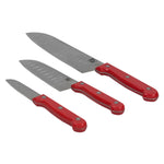 Load image into Gallery viewer, Home Basics 3 Piece Stainless Steel Santoku Knife Set - Assorted Colors
