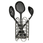 Load image into Gallery viewer, Home Basics Simplicity Collection Free-Standing Utensil and Cutlery Holder with Quick Draining Holes, Satin Nickel $8 EACH, CASE PACK OF 12