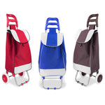 Load image into Gallery viewer, Home Basics Solid Rolling Shopping Cart - Assorted Colors