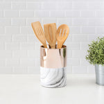 Load image into Gallery viewer, Home Basics Athena Ceramic Utensil Crock, Gold $8.00 EACH, CASE PACK OF 12
