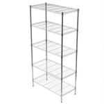 Load image into Gallery viewer, Home Basics 5 Tier Steel Wire Shelf Rack, Chrome $100.00 EACH, CASE PACK OF 1
