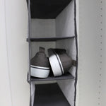 Load image into Gallery viewer, Homes Basics 10-Shelf Herringbone Hanging Closet Organizer, Grey $5.00 EACH, CASE PACK OF 12
