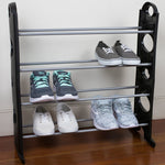 Load image into Gallery viewer, Home Basics Stackable  12 Pair Metal and Plastic Shoe Rack, Black $8.00 EACH, CASE PACK OF 12
