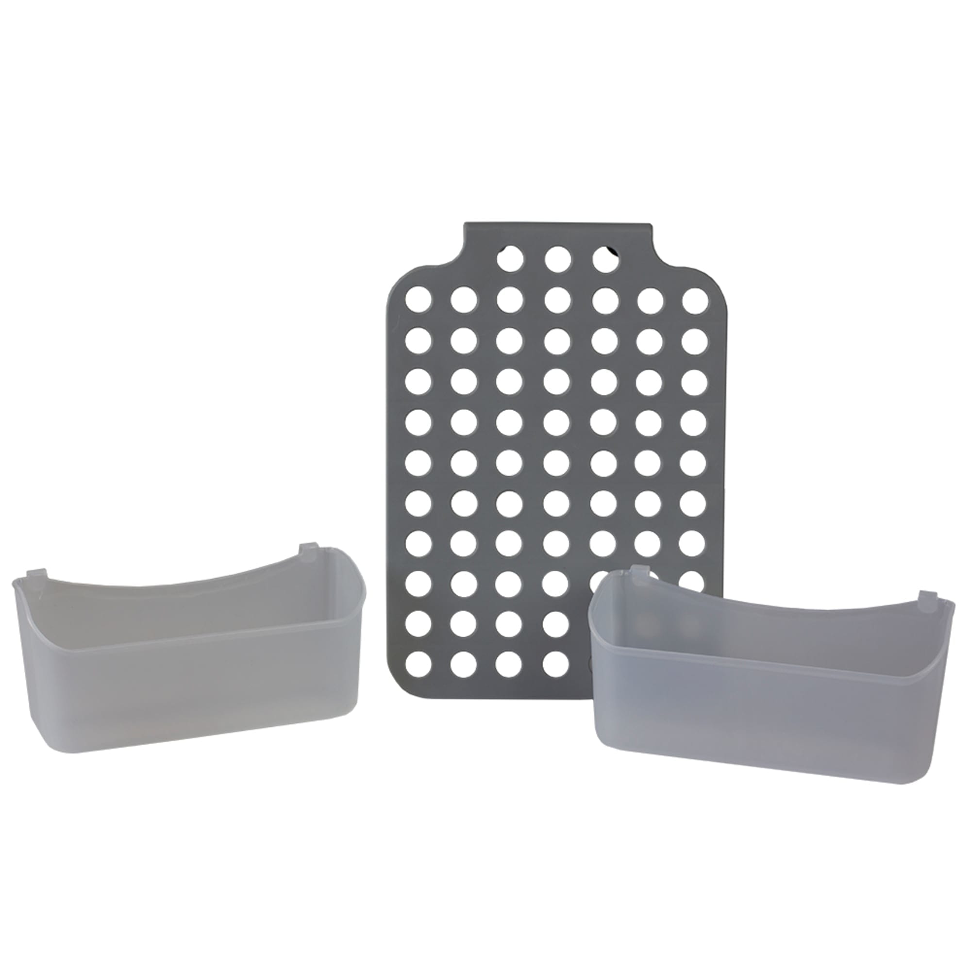 Home Basics Adjustable Over the Cabinet Plastic Organizer, Clear and Grey $4.00 EACH, CASE PACK OF 12