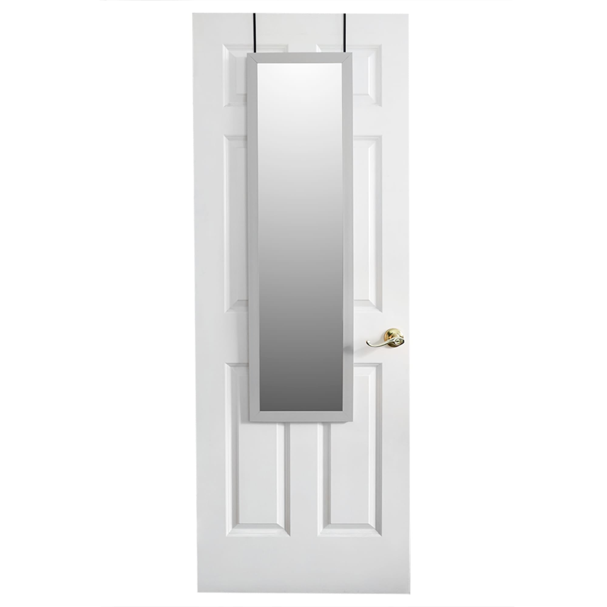 Home Basics Framed MDF Over the Door Mirror, Grey $12.00 EACH, CASE PACK OF 6