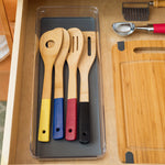 Load image into Gallery viewer, Home Basics 6" x 15" x 2" Plastic Drawer Organizer with Rubber Liner $5.00 EACH, CASE PACK OF 24