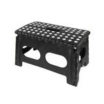 Load image into Gallery viewer, Home Basics Folding Stool with Non Slip Grip Dots and Carrying Handle, Black $10.00 EACH, CASE PACK OF 12
