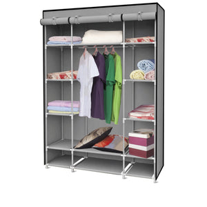 Home Basics Storage Closet with Shelving, Grey $40.00 EACH, CASE PACK OF 4