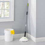 Load image into Gallery viewer, Home Basics Brilliant Microfiber Twist Mop, Grey/Lime $6 EACH, CASE PACK OF 12