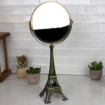 Load image into Gallery viewer, Home Basics Antique French Paris Eiffel Towel Double Sided Cosmetic Mirror, Bronze $15.00 EACH, CASE PACK OF 6