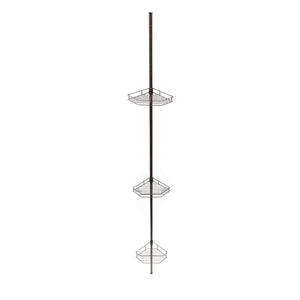 Home Basics 3 Tier Tension  Rod  Shower Caddy, Bronze $15.00 EACH, CASE PACK OF 6