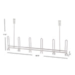Load image into Gallery viewer, Home Basics 6 Dual Hook Over the Door Chrome Plated Steel Hanging Rack $6.00 EACH, CASE PACK OF 8
